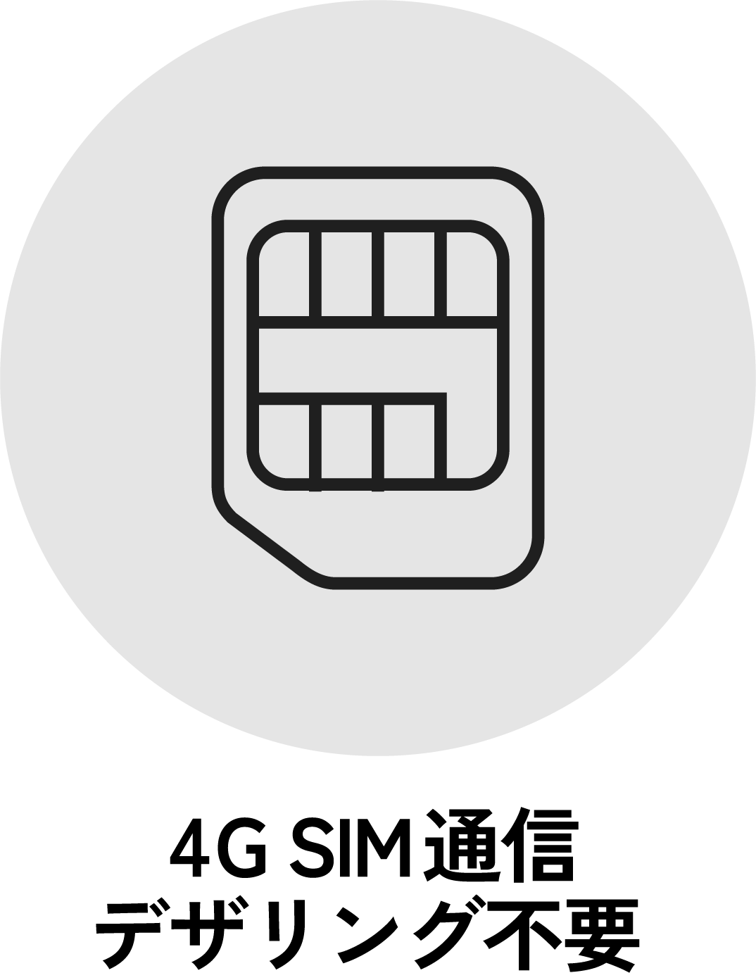 4G SIM通信テザリング不要