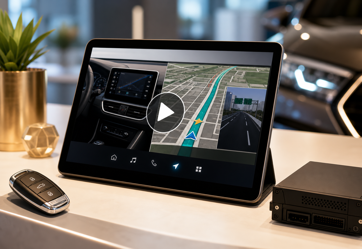 操作動画を確認できるタブレット画面のイメージ